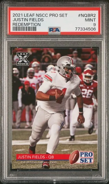 2021 Leaf Justin Fields NSCC Pro Set Redemptions #NQBR-2 card image