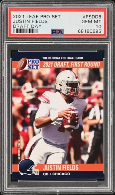 2021 Leaf Justin Fields Pro Set Draft Day #PSDD8 card image