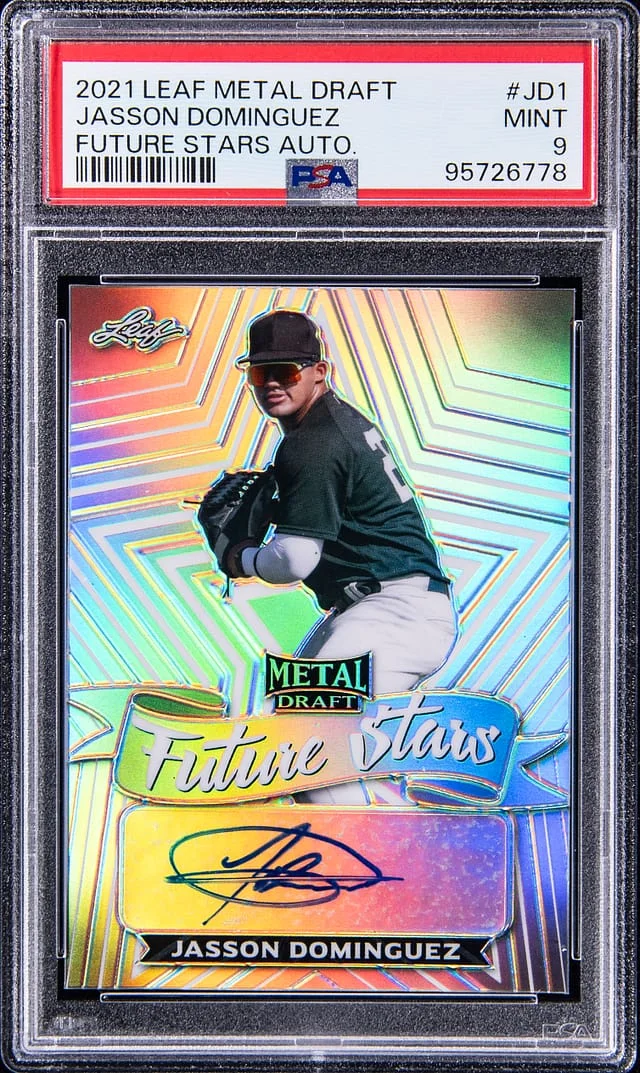 2021 Leaf Metal Jasson Dominguez Draft Future Stars Autograph #FS-JD1 card image