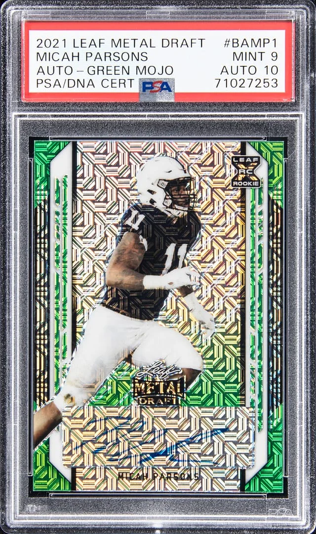 2021 Leaf Metal Micah Parsons Draft Red Mojo #BA-MP1 card image
