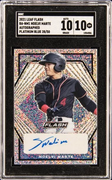 2021 Leaf Noelvi Marte Flash Flash Photography Autographs #NM1 card image