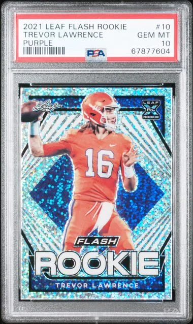 2021 Leaf Trevor Lawrence Flash Purple #10 card image