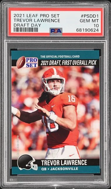 2021 Leaf Trevor Lawrence Pro Set Draft Day #PSDD1 card image