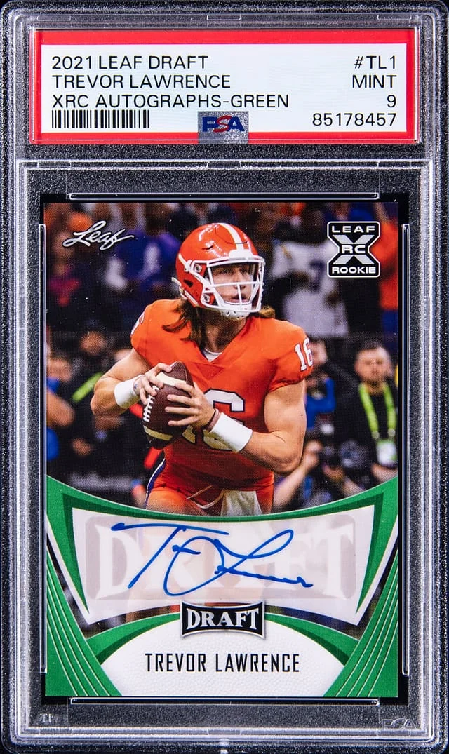 2021 Leaf Trevor Lawrence Valiant All-American Autographs Pink #TL1 card image