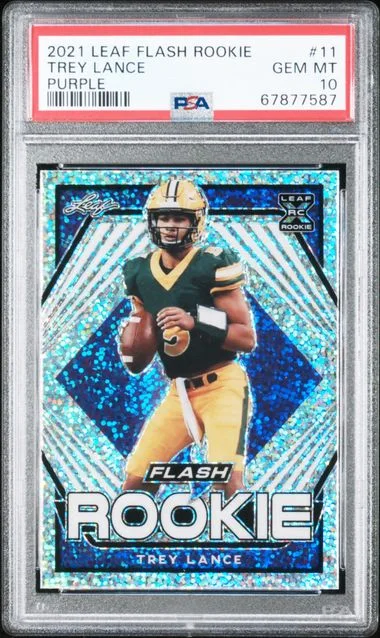 2021 Leaf Trey Lance Flash Purple #11 card image