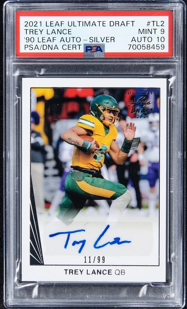 2021 Leaf Trey Lance Draft Autographs Gold #BA-TL2 card image