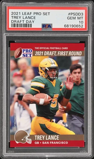 2021 Leaf Trey Lance Pro Set Draft Day #PSDD3 card image