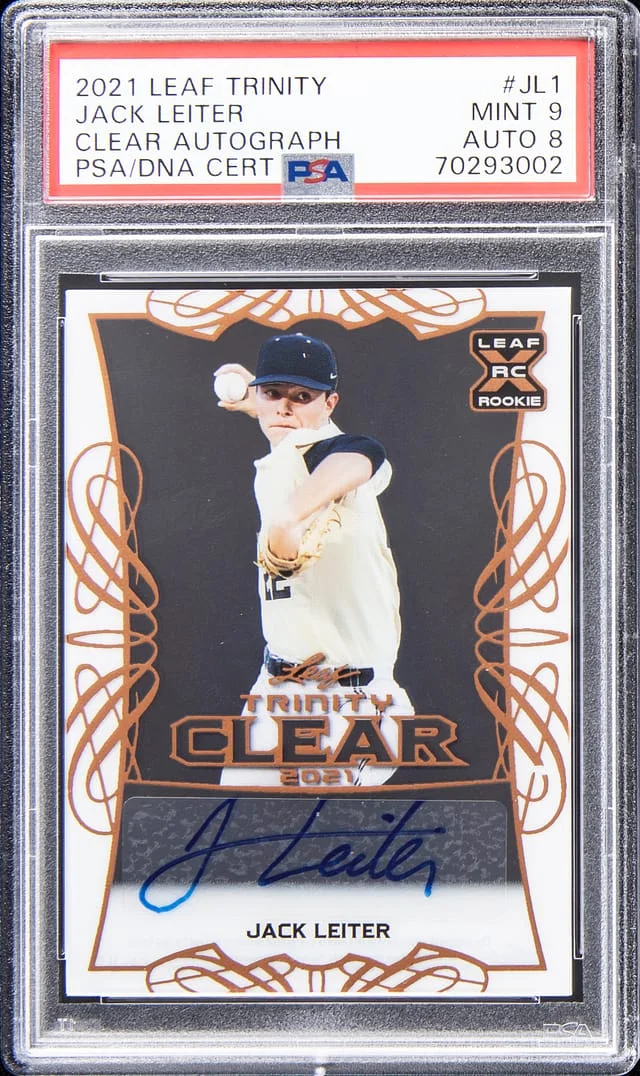 2021 Leaf Trinity Jack Leiter Autograph #JL1 card image