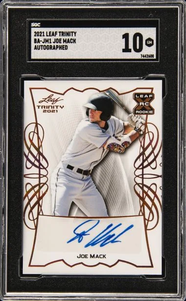 2021 Leaf Trinity Joe Mack Autographed #BA-JM1 card image