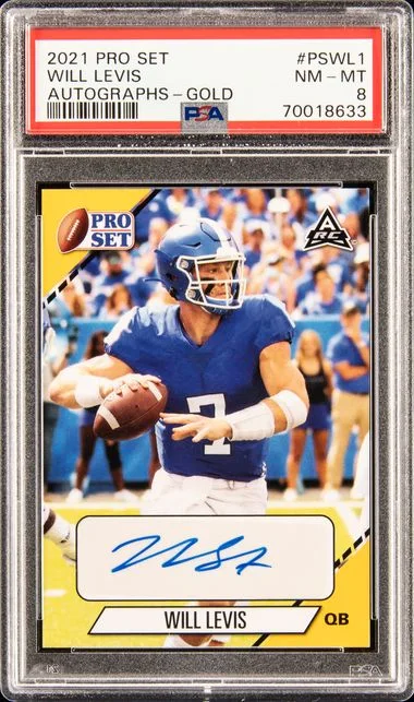 2021 Leaf Will Levis Pro Set Autographs Gold #PSWL1 card image