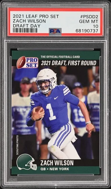 2021 Leaf Zach Wilson Pro Set Draft Day #PSDD2 card image