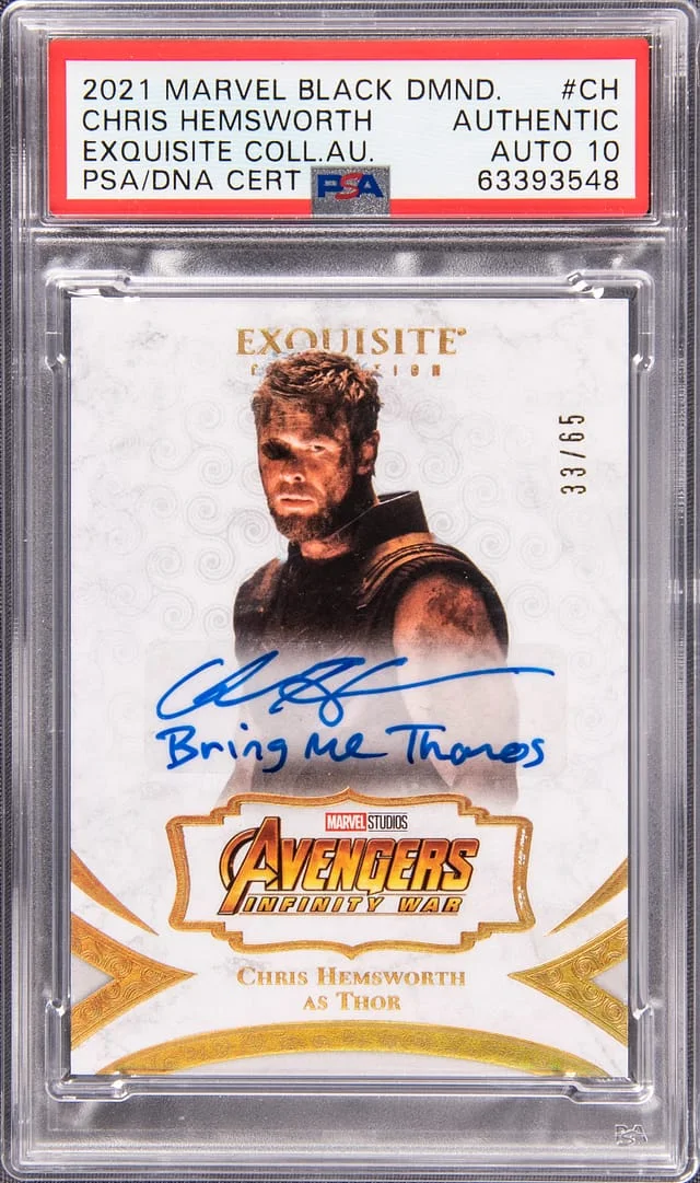 2021 Marvel Black Diamond Exquisite Collection Autographs Chris Hemsworth #CH card image