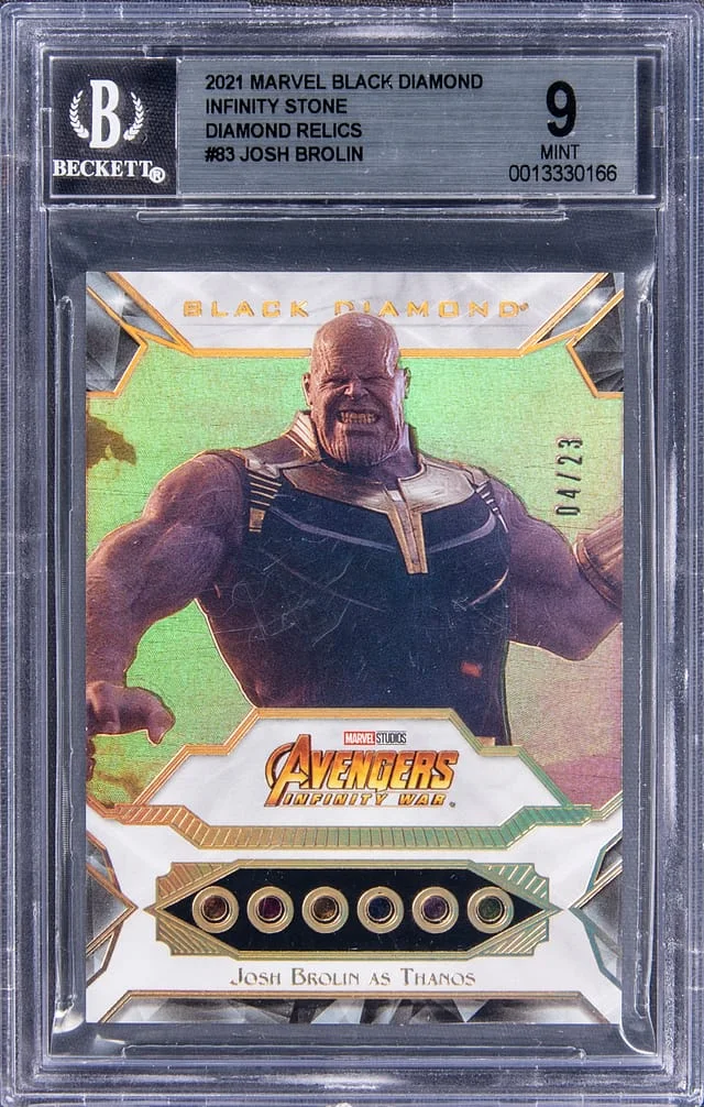 2021 Marvel Black Diamond Infinity Stone Diamond Relics Josh Brolin as Thanos #83-6D card image