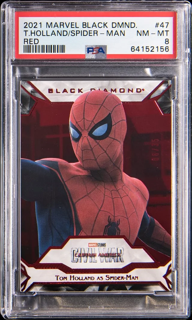 2021 Marvel Black Diamond Red Tom Holland/Spider-Man #47 card image