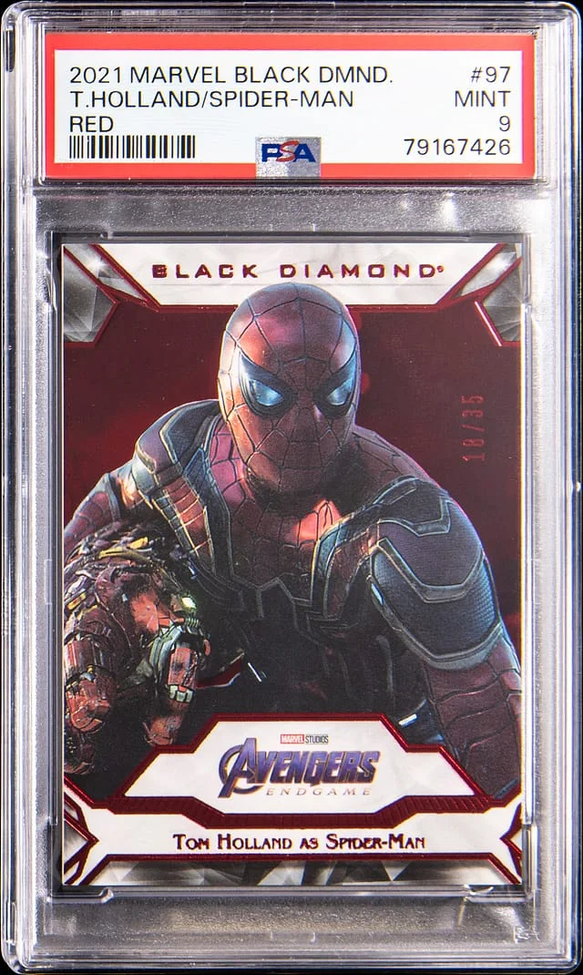 2021 Marvel Black Diamond Red Tom Holland/Spider-Man #97 card image