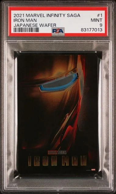 2021 Marvel Infinity Saga Japanese Wafer Cards Iron Man #1 card image