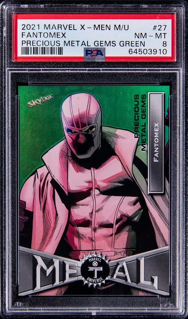 2021 Marvel X-Men Metal Universe Precious Metal Gems (PMG) Green Fantomex #27 card image