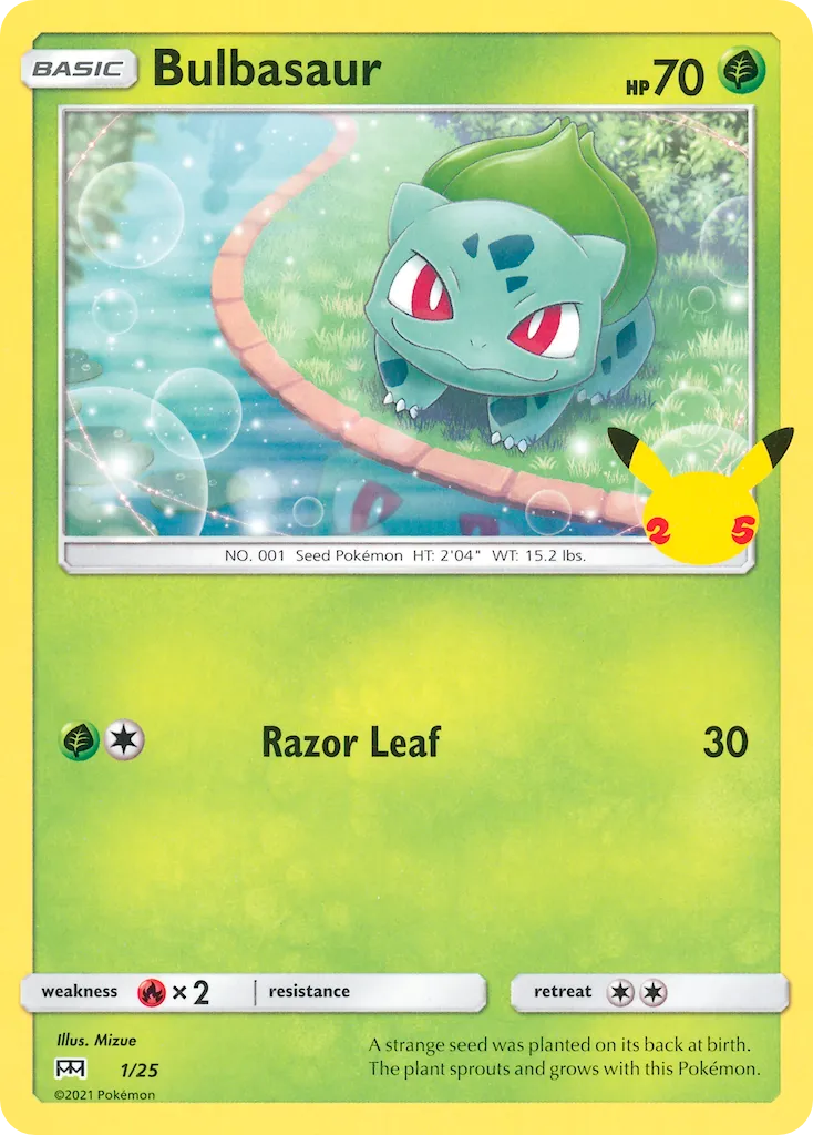 2021 McDonald's Collection 2021 Bulbasaur McDonald's Promo #01/25 McDonald's Promo card image