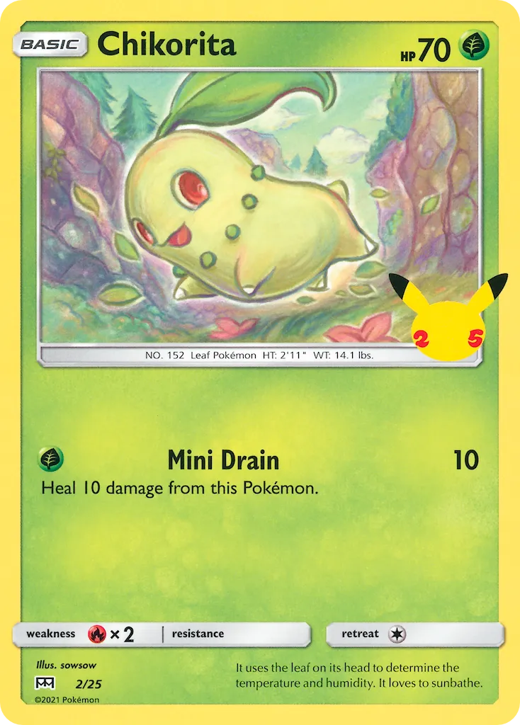 2021 McDonald's Collection 2021 Chikorita McDonald's Promo #02/25 McDonald's Promo card image