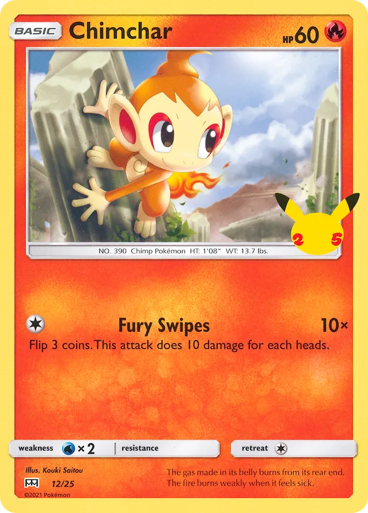 2021 McDonald's Collection 2021 Chimchar McDonald's Promo #12/25 McDonald's Promo card image