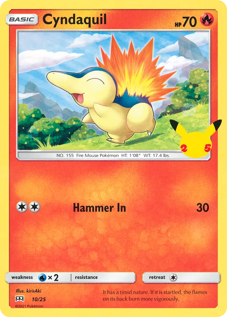 2021 McDonald's Collection 2021 Cyndaquil McDonald's Promo #10/25 McDonald's Promo card image
