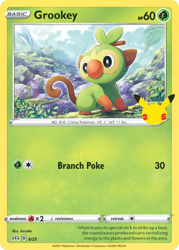 2021 McDonald's Collection 2021 Grookey McDonald's Promo #08/25 McDonald's Promo card image