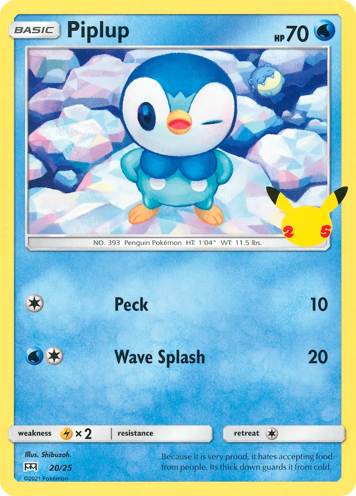 2021 McDonald's Collection 2021 Piplup McDonald's Promo #20/25 McDonald's Promo card image