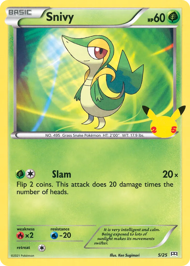 2021 McDonald's Collection 2021 Snivy McDonald's Promo #05/25 McDonald's Promo card image
