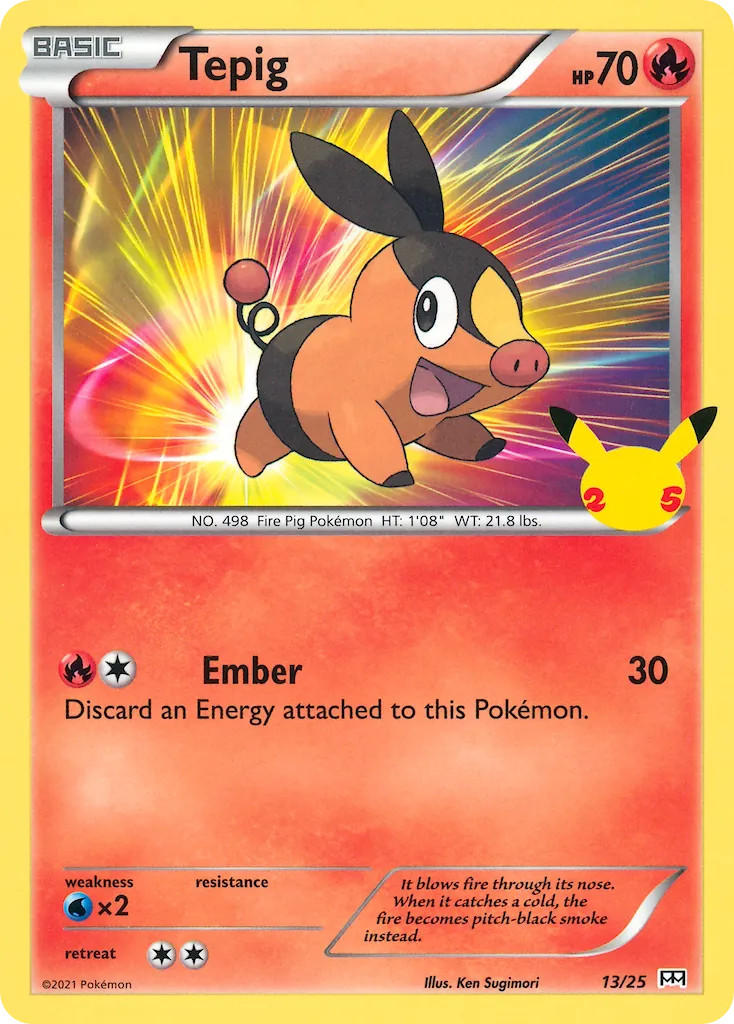 2021 McDonald's Collection 2021 Tepig McDonald's Promo #13/25 McDonald's Promo card image
