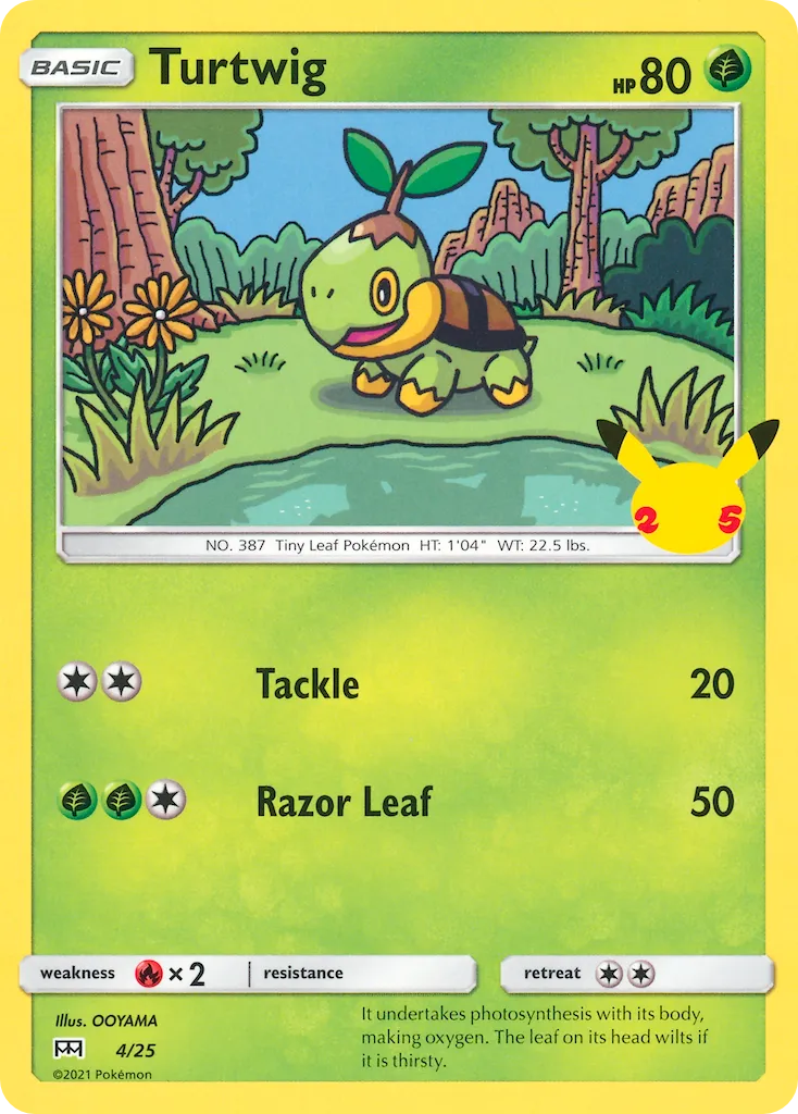 2021 McDonald's Collection 2021 Turtwig McDonald's Promo #04/25 McDonald's Promo card image