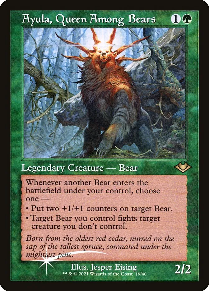 2021 Modern Horizons 1 Timeshifts Ayula, Queen Among Bears rare #19 unlisted card image