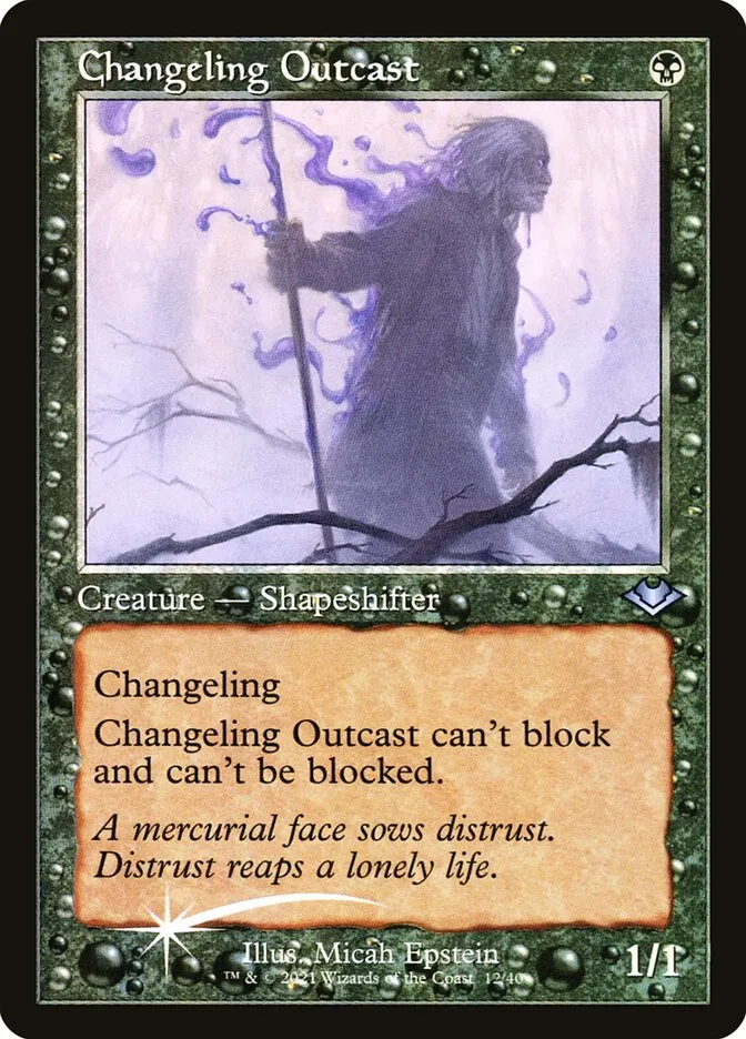 2021 Modern Horizons 1 Timeshifts Changeling Outcast uncommon #12 unlisted card image