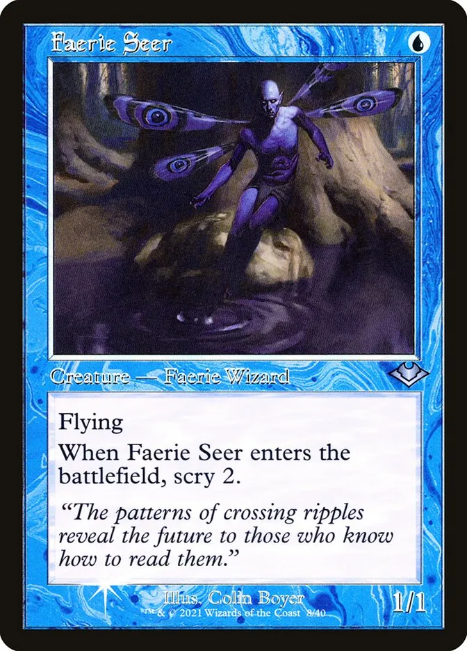 2021 Modern Horizons 1 Timeshifts Faerie Seer uncommon #8 unlisted card image