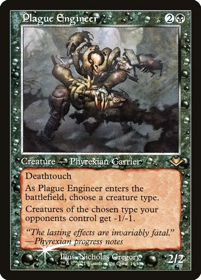 2021 Modern Horizons 1 Timeshifts Plague Engineer rare #14 unlisted card image