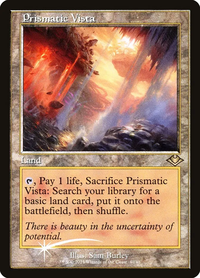 2021 Modern Horizons 1 Timeshifts Prismatic Vista rare #40 unlisted card image
