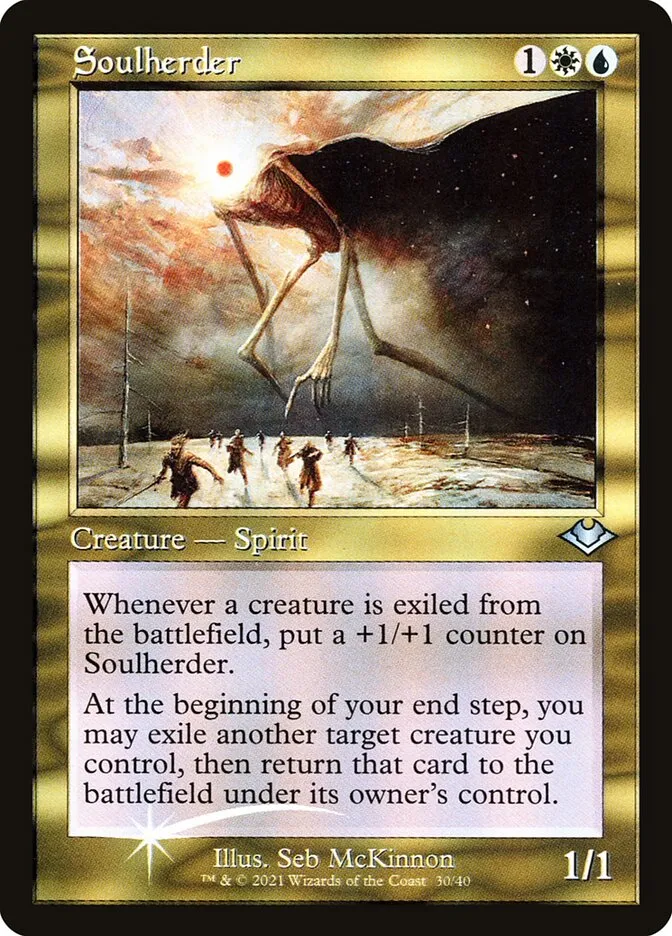 2021 Modern Horizons 1 Timeshifts Soulherder uncommon #30 unlisted card image