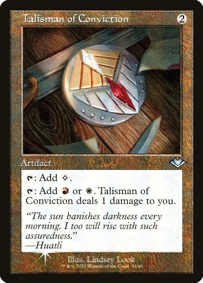 2021 Modern Horizons 1 Timeshifts Talisman of Conviction uncommon #33 unlisted card image