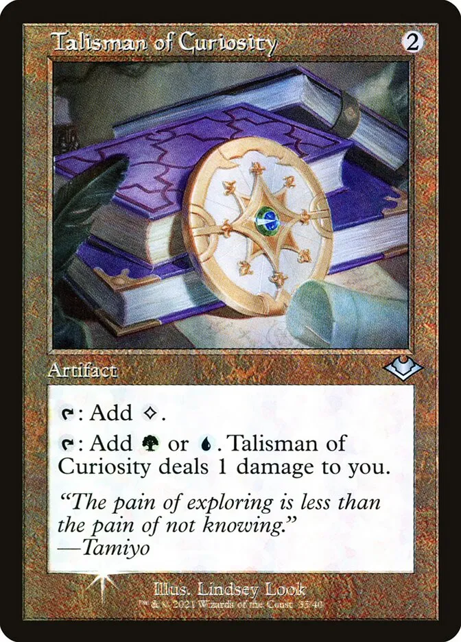 2021 Modern Horizons 1 Timeshifts Talisman of Curiosity uncommon #35 unlisted card image