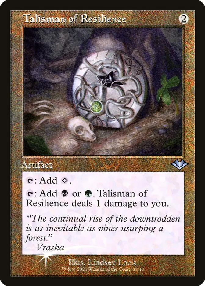 2021 Modern Horizons 1 Timeshifts Talisman of Resilience uncommon #37 unlisted card image