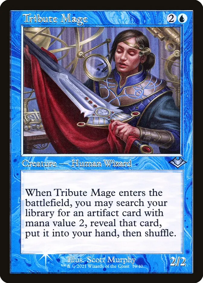 2021 Modern Horizons 1 Timeshifts Tribute Mage uncommon #10 unlisted card image