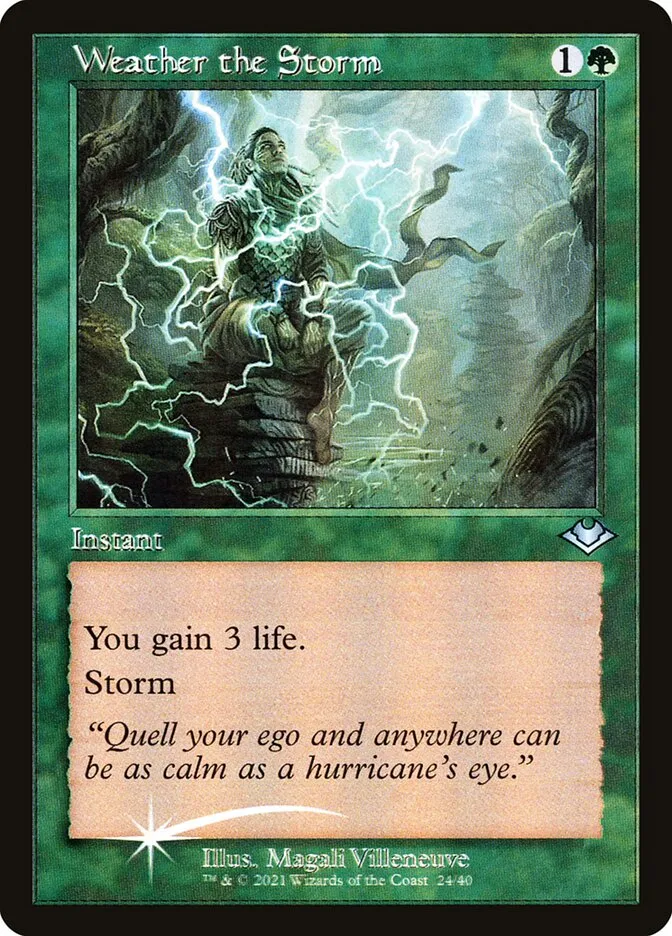 2021 Modern Horizons 1 Timeshifts Weather the Storm uncommon #24 unlisted card image
