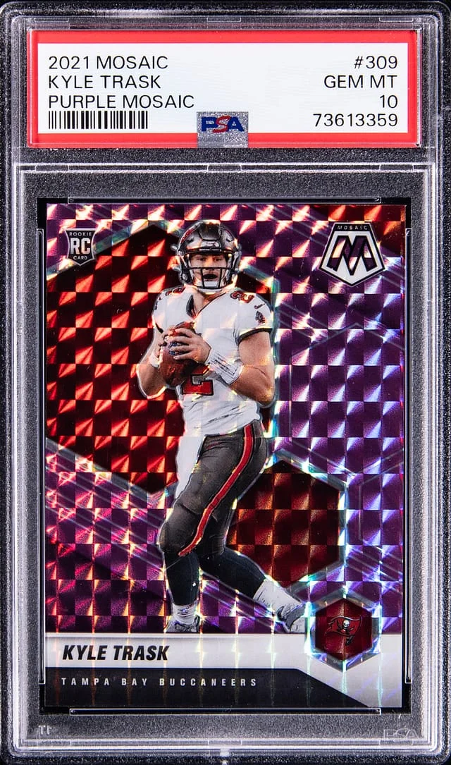 2021 Mosaic Kyle Trask Purple Mosaic #309 card image