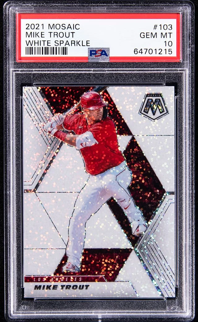 2021 Mosaic Mike Trout White Sparkle #103 card image