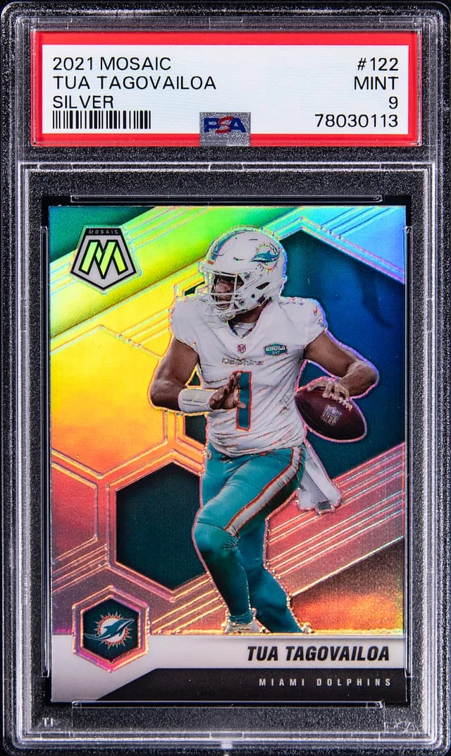 2021 Mosaic Tua Tagovailoa Silver #122 card image