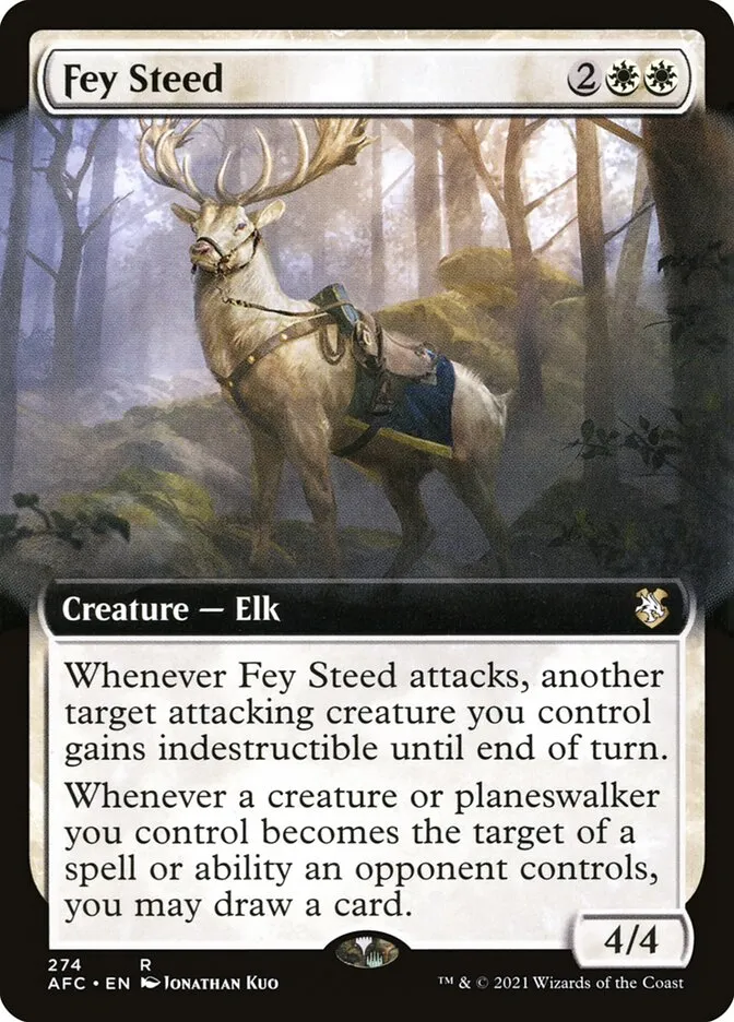 2021 Forgotten Realms Commander Fey Steed #274 rare card image