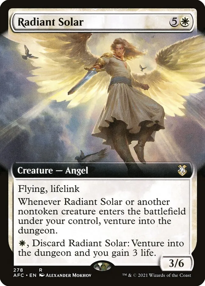 2021 Forgotten Realms Commander Radiant Solar #278 rare card image