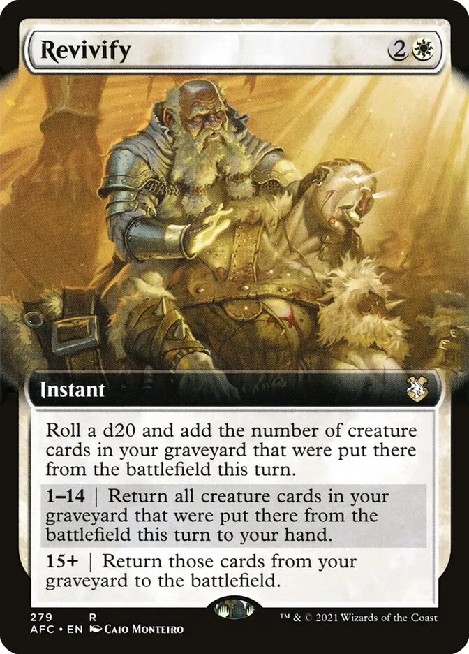 2021 Forgotten Realms Commander Revivify #279 rare card image