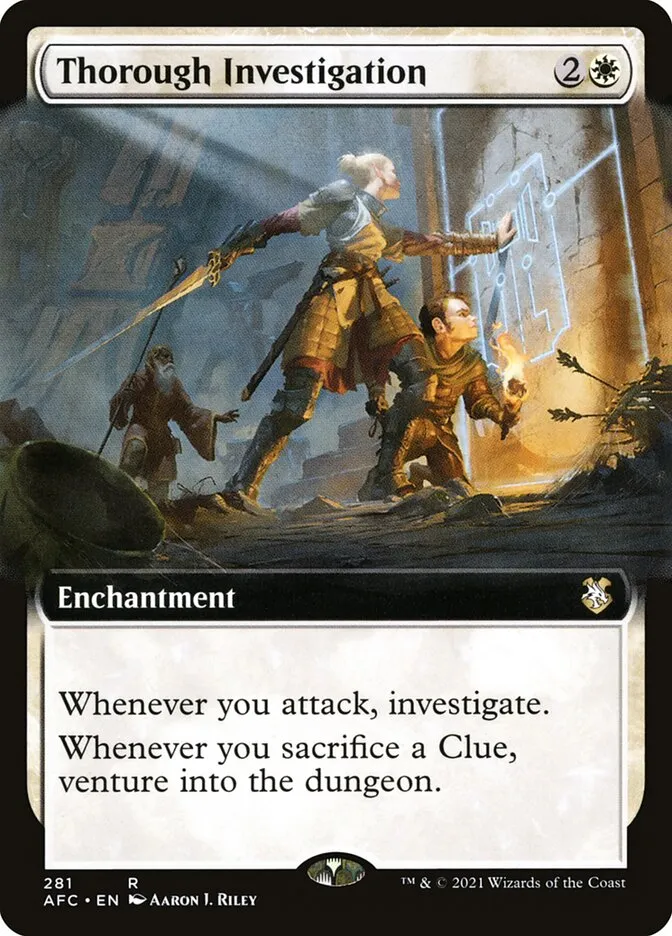 2021 Forgotten Realms Commander Thorough Investigation #281 rare card image