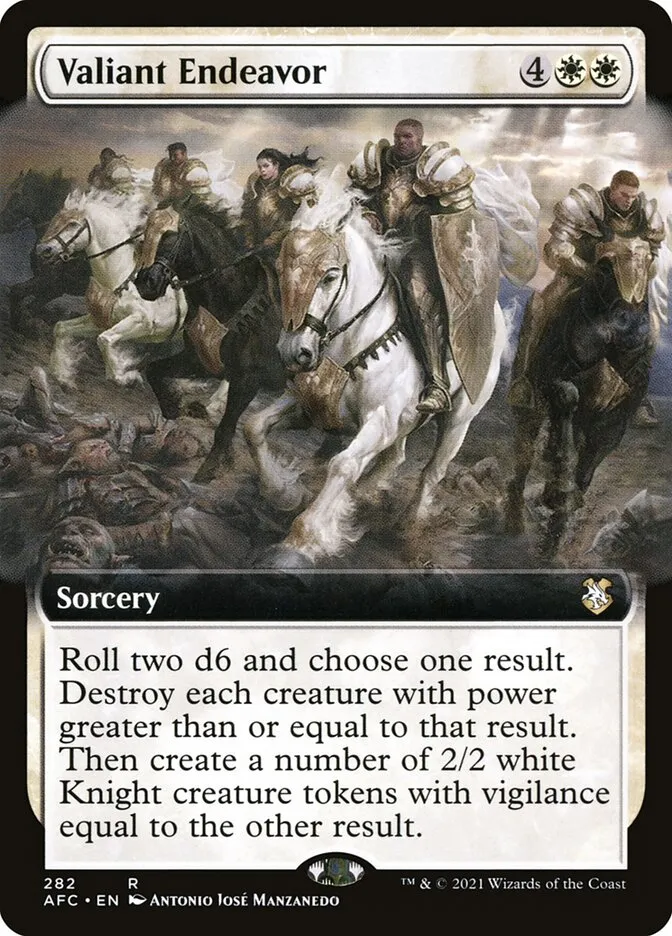 2021 Forgotten Realms Commander Valiant Endeavor #282 rare card image