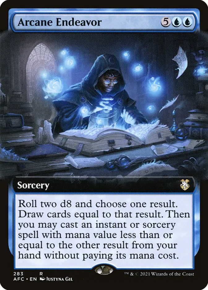 2021 Forgotten Realms Commander Arcane Endeavor #283 rare card image